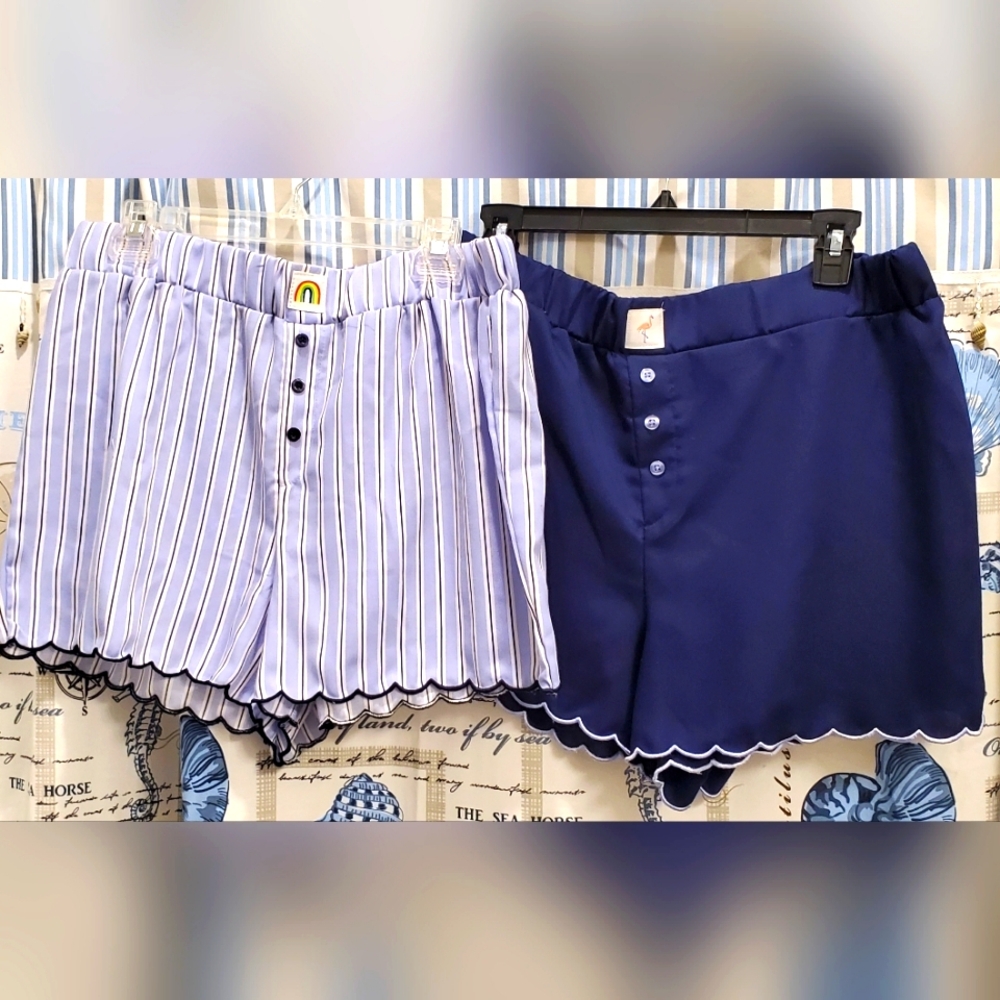 RAE DUNN LOUNGE OR SLEEP SHORTS X 2 PAIR, NWOT